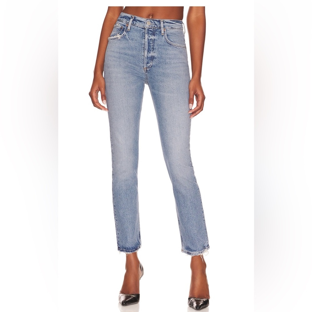 Agolde Light Blue Straight Leg Jeans
